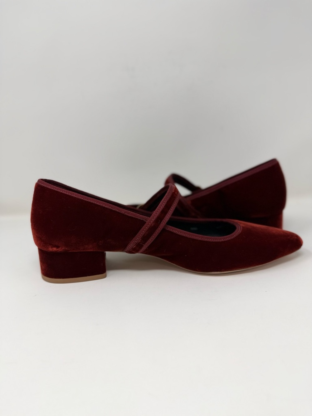 New Veronica Beard Cade Velvet Mary Jane Ballet Pump Sz 10 - Picture 12 of 13